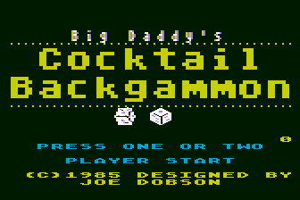 Cocktail Backgammon atari screenshot