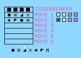 Codebreaker atari screenshot