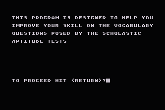 College Board SAT Preparation Series atari screenshot