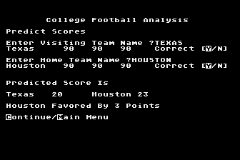 College Football Analysis - 1987 Edition