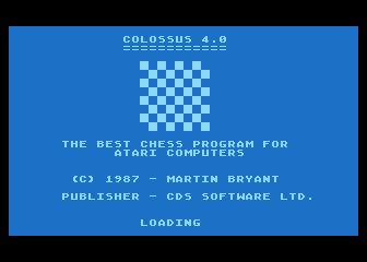 Colossus Chess 4.0 atari screenshot