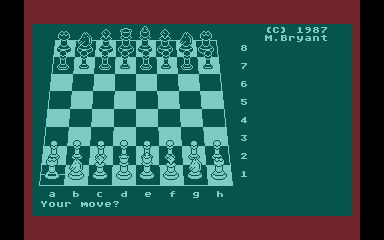 Colossus Chess 4.1 atari screenshot