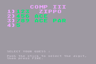 Comp III atari screenshot