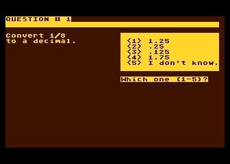 Compu-Math Decimals atari screenshot