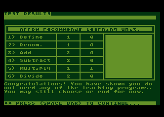 Compu-Math Fractions atari screenshot