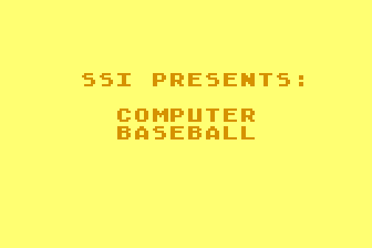 Computer Baseball atari screenshot