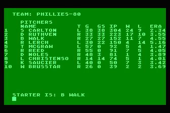 Computer Baseball atari screenshot