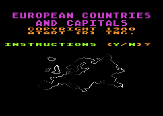 Computer Chess / European Countries and Capitals atari screenshot
