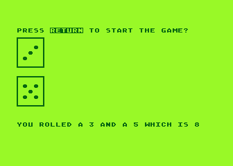 Computer Craps — screenshot 1
