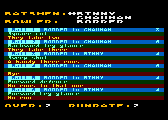 Computer Cricket atari screenshot