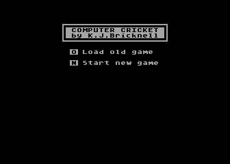 Computer Cricket atari screenshot