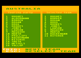 Computer Cricket atari screenshot
