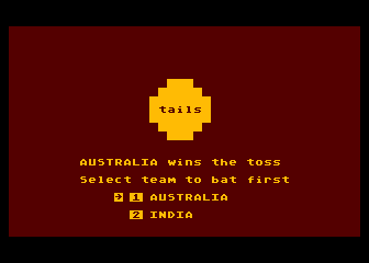 Computer Cricket atari screenshot