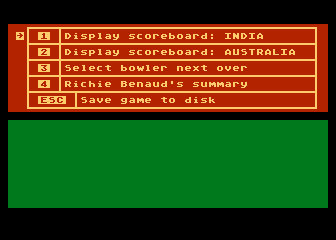 Computer Cricket atari screenshot