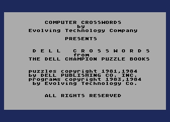 Computer Crosswords - Dell — screenshot 1