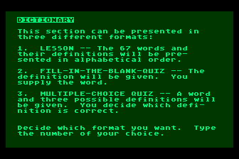 Computer Dictionary atari screenshot