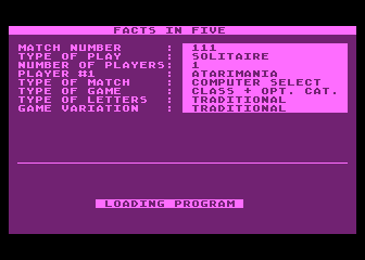 Computer Facts in Five atari screenshot