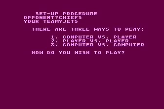 Computer Football atari screenshot