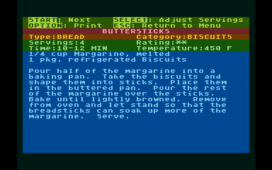Computer Gourmet (The) atari screenshot