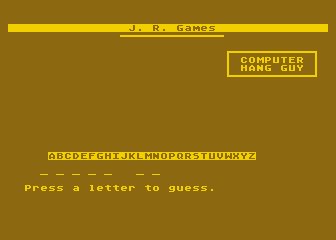 Computer Hang Guy - US Cities atari screenshot