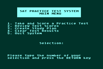 Computer Preparation for the SAT atari screenshot