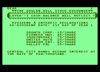 Computer Stocks and Bonds atari screenshot