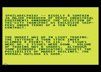 Computer Stocks and Bonds atari screenshot