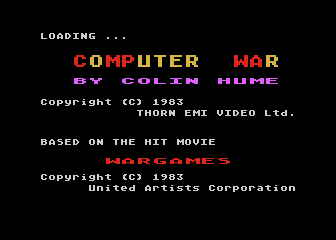 Computer War atari screenshot