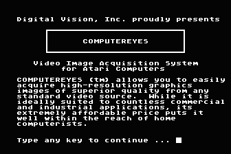 ComputerEyes atari screenshot