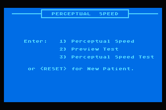 Computerized Perceptual Therapy - Perceptual Speed atari screenshot