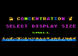 Concentration atari screenshot