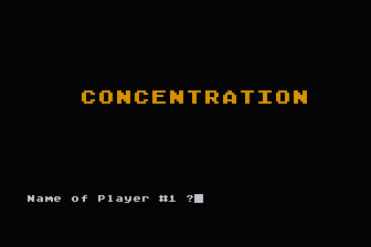 Concentration atari screenshot