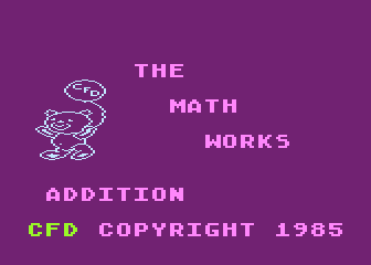 Math Works - Addition atari screenshot