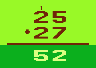 Math Works - Addition atari screenshot