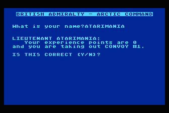 Convoy atari screenshot