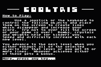 Cooltris atari screenshot