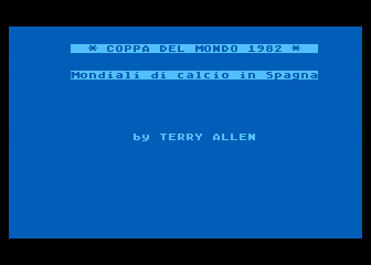 Coppa del Mondo 1982 atari screenshot