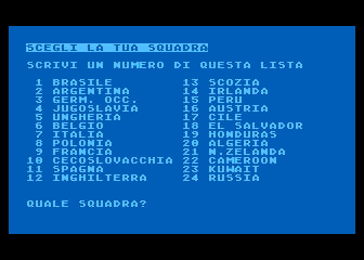 Coppa del Mondo 1982 atari screenshot