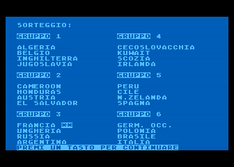 Coppa del Mondo 1982 atari screenshot