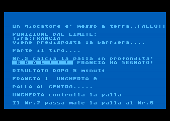 Coppa del Mondo 1982 atari screenshot