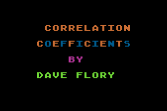 Correlation Coefficients — screenshot 1