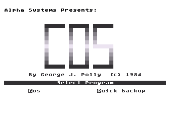 COS - Cassette Operating System atari screenshot