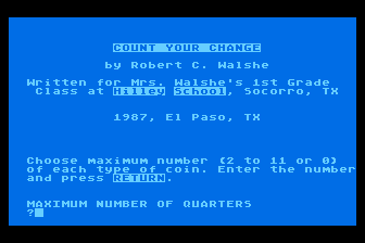 Count Your Change atari screenshot