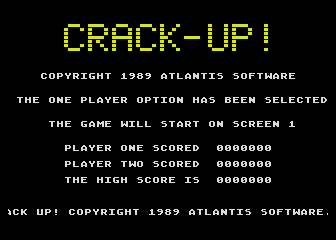Crack-Up! atari screenshot