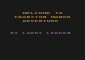 Cranston Manor Adventure atari screenshot