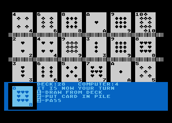 Crazy Eights atari screenshot