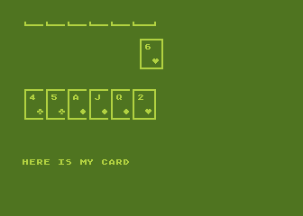 Crazy Eights atari screenshot