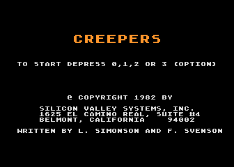 Creepers atari screenshot