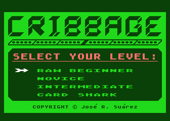 Cribbage atari screenshot