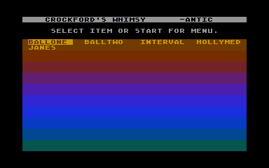 Crockford's Whimsy atari screenshot